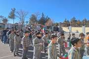 حضور مربیان مراکز فرهنگی هنری استان سمنان، در مراسم نمادین نواختن زنگ انقلاب در مدارس 